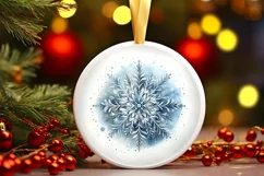 Round Christmas Ornament Sublimation|Clipart Product Image 3