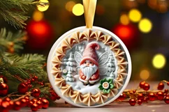 Round Christmas Ornament Sublimation|Clipart Product Image 2