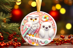 Round Christmass Ornament PNG Product Image 1
