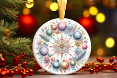 Round Christmass Ornament PNG Product Image 1