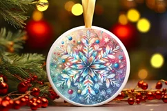 Round Christmas Ornament Sublimation|Clipart Product Image 1