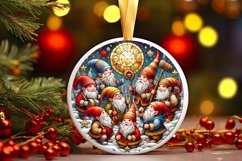 Round Christmas Ornament Sublimation|Clipart Product Image 1
