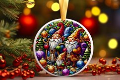 Round Christmas Ornament Sublimation|Clipart Product Image 1
