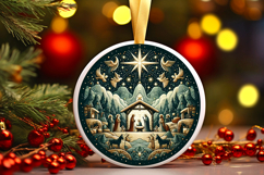 Round Christmass Ornament PNG Product Image 1