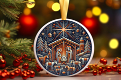 Round Christmass Ornament PNG Product Image 1