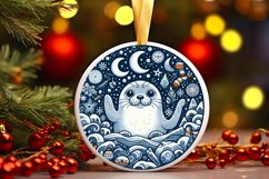 Round Christmas Ornament Sublimation|Clipart Product Image 1