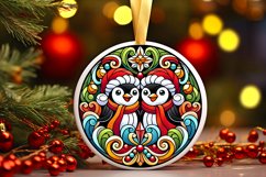Round Christmas Ornament Sublimation|Clipart Product Image 1