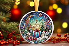 Round Christmass Ornament PNG Product Image 1