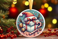 Round Christmass Ornament PNG Product Image 1