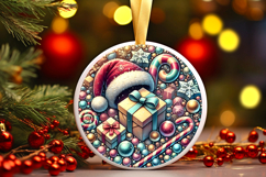 Round Christmass Ornament PNG Product Image 1