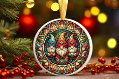 Round Christmas Ornament Sublimation|Clipart Product Image 2