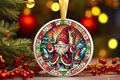 Round Christmas Ornament Sublimation|Clipart Product Image 2
