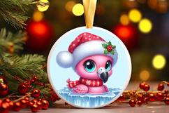 Round Christmass Ornament PNG Product Image 1