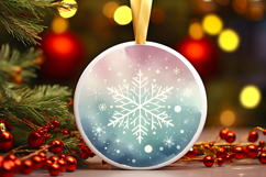 Round Christmass Ornament PNG Product Image 1