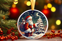 Round Christmass Ornament PNG Product Image 1