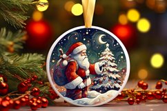 Round Christmas Ornament Sublimation|Clipart Product Image 1