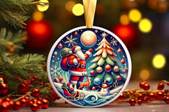 Round Christmass Ornament PNG Product Image 1