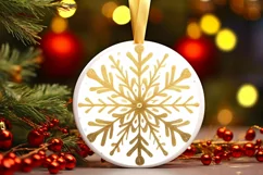 Round Christmas Ornament Sublimation|Clipart Product Image 3