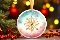 Round Christmass Ornament PNG Product Image 1