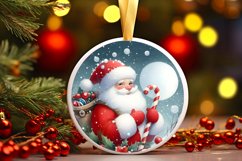 Santa Round Sticker Sublimation PNG Product Image 3