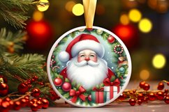 Santa Round Sticker Sublimation PNG Product Image 3