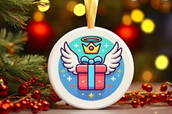 Round Christmas Ornament Sublimation|Clipart Product Image 2