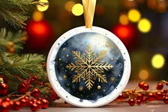 Round Christmas Ornament Sublimation|Clipart Product Image 3