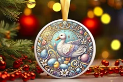 Round Christmas Ornament Sublimation|Clipart Product Image 2
