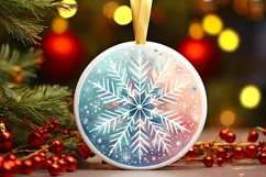 Round Christmas Ornament Sublimation|Clipart Product Image 1