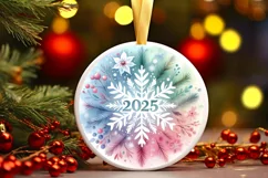 Round Christmas Ornament Sublimation|Clipart Product Image 1
