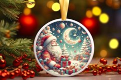 Round Christmas Ornament Sublimation|Clipart Product Image 1