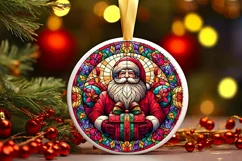 Round Christmas Ornament Sublimation|Clipart Product Image 1