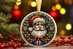 Round Christmas Ornament Sublimation|Clipart Product Image 1
