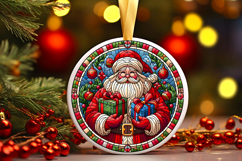 Round Christmass Ornament PNG Product Image 1