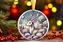 Round Christmas Ornament Sublimation|Clipart Product Image 2