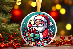 Round Christmass Ornament PNG Product Image 1