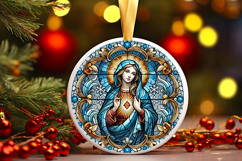 Round Christmass Ornament PNG Product Image 1