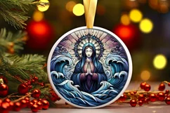 Round Christmas Ornament Sublimation|Clipart Product Image 1