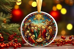 Round Christmas Ornament Sublimation|Clipart Product Image 1