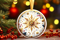 Round Christmass Ornament PNG Product Image 1