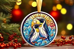Round Christmas Ornament Sublimation|Clipart Product Image 2