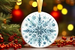 Round Christmas Ornament Sublimation|Clipart Product Image 1