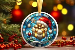 Round Christmas Ornament Sublimation|Clipart Product Image 2