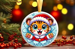 Round Christmas Ornament Sublimation|Clipart Product Image 1