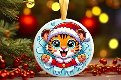 Round Christmas Ornament Sublimation|Clipart Product Image 1