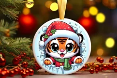 Round Christmas Ornament Sublimation|Clipart Product Image 1