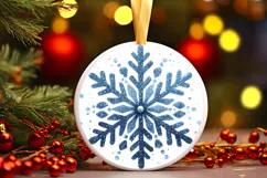 Round Christmass Ornament PNG Product Image 1