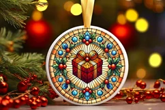 Round Christmas Ornament Sublimation|Clipart Product Image 2