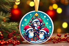 Round Christmas Ornament Sublimation|Clipart Product Image 1