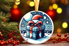 Round Christmas Ornament Sublimation|Clipart Product Image 1